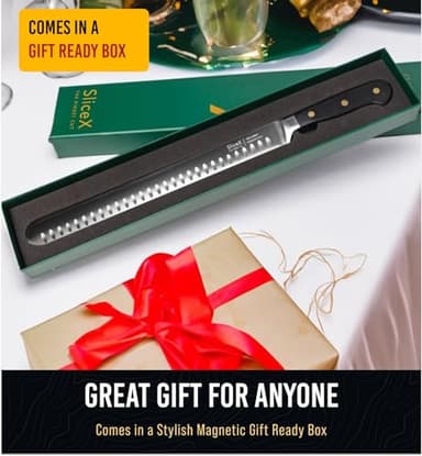 Brisket Slicing Knife – 12" Brisket Knife, BBQ, Grilling Gifts For Men – Razor Sharp German Steel, Full Tang, Ergonomic Handle - Image 7