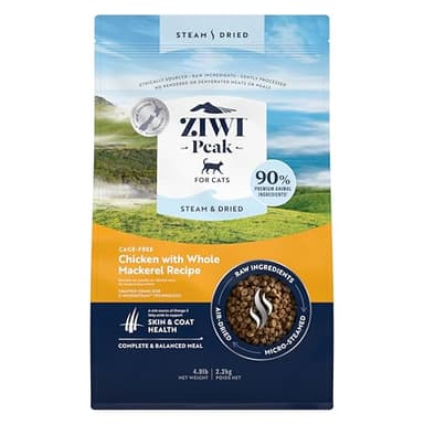 ZIWI Peak Steam & Dried Cat Food – Cage-Free Chicken w/Whole Mackerel - High Protein, Skin & Coat Health, Low Carb, for All Life Stages (78.4oz) - Image 1