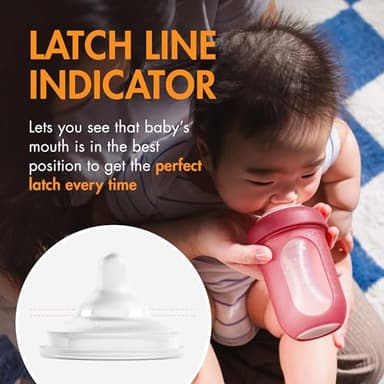 Boon Nursh Curve Silicone Baby Bottle Nipples - Platinum Food-Safe Silicone Bottle Nipples – Medium Flow Nipples for Baby Bottles - Baby Bottle-Feeding Supplies - 3 Count - Image 4