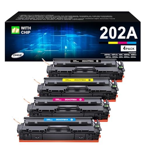 202A Toner Cartridges 4 Pack - Compatible Replacement for HP 202A 202X, MFP M281cdw Toner Cartridges for HP Color Laserjet Pro MFP M281fdw M281cdw M281fdn M254dw M254dn Printer | CF500A - Image 1