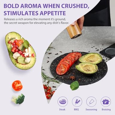 Soeos Whole Black Pepper, 9.5 Ounce (270g), Non-GMO, Kosher Certified, Whole Peppercorn Perfect for Grinder, Black Peppercorns Ideal for Red Meat, Chicken, Fish - Image 8