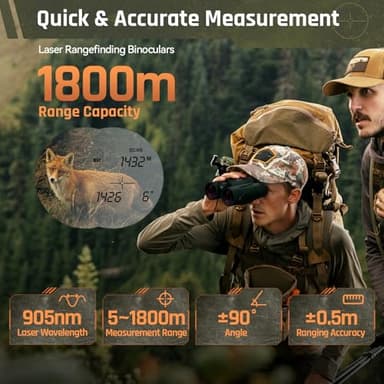SPORTICH Beyond HD 10x42 ED Laser Rangefinder Binoculars, 2000 Yards Rangefinding, Fog & Waterproof, Fully Multicoated, Rubber Armored, HCD/Los/Angle/Scan Mode - Image 2