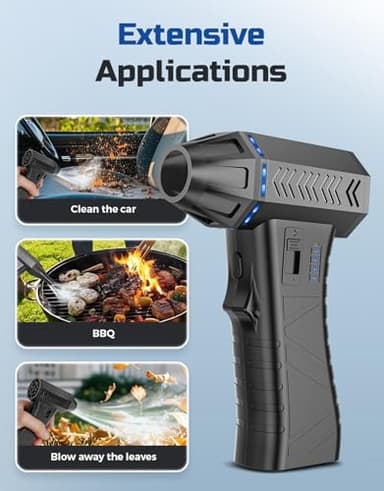 Compressed Air Duster - 300000RPM Super Power Electric Air Duster Variable Speed Compressed Air, 8000mAh Battery Fast Charging Canned Air, Mini Cordless Air Blower for Home/Keybaord/PC/Computer/Car - Image 8