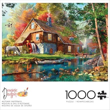 Buffalo Games – Dominic Davison - Autumn Windmill - 1000 Piece Fall Jigsaw Puzzle - Festive Puzzle for Adults – Halloween Artwork and Hours of Relaxing Fun - Finished Size 26.75 x 19.75 - Image 2