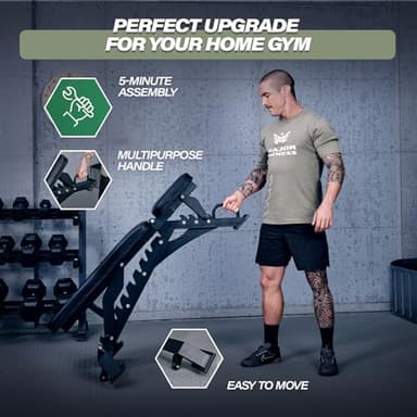 MAJOR FITNESS Adjustable Weight Bench (Elite Version) - 1300LBS Capacity, 32 Positions for Strength Training, Bench Press, and Full-Body Workouts for Home or Garage Gym, Black - Image 6