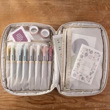 DiverseBee Large Bible Cover with Handles, Carrying Case for Women, Tote Bag, Book Cover, Bible Accessories, Christian Gift (Beige) - Image 4