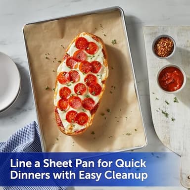 Reynolds Kitchens Unbleached Parchment Paper Roll, Non Stick Parchment Paper for Cooking and Baking, Oven Safe up to 425 Degrees, Chlorine-Free, 45 Feet x 12 Inches, 45 Total Sq. Ft. - Image 3