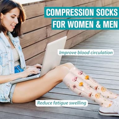 BLUEENJOY Copper Compression Socks for Women & Men (6 pairs) - Best Support for Nurses, Running, Hiking, Recovery - Image 3