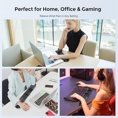AboveTEK Keyboard Wrist Rest – Adjustable Angle & 25-Inch Length, Foldable Ergonomic Memory Foam Support for Computer, Laptop & Gaming – Non-Slip, Relieves Forearm & Elbow Pain for Typing & Mouse Use - Image 8