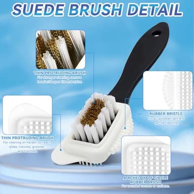 Suede Cleaner, Suede Shoe Cleaner with Suede Brush & Towel, Trainer Cleaner Foam Removes Dirt & Stain, Suede & Nubuck Cleaner, Shoe Cleaner Kit for Suede, Knit, Boot, Nubuck, Trainer, Leather,Sneaker - Image 7