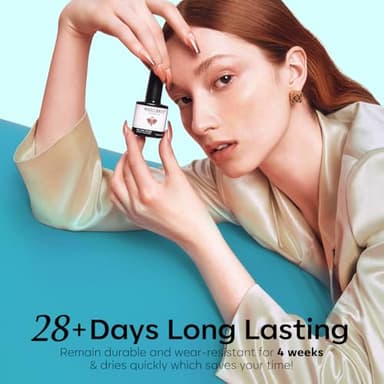 modelones Gel Nail Polish Set, 6 Colors Blue Green Glitter Cat Eye Black Silver Sparkle Shimmer Gel Polish Kit with Magnet Ocean Series Soak Off Nail Art Manicure Home Gift for Women Girl - Image 7