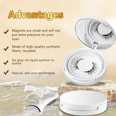 Magnetic Eyelashes With Applicato, Can Be Used Repeatedly, Natural Appearance, No Glue Required, Strong And Lightweight, Magnetic Lashes, Easy To Use - Image 3