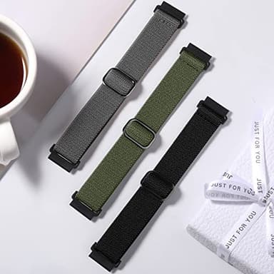 Lerobo Elastic Bands Compatible with Samsung Galaxy Watch 7 6 5 4 40mm 44mm/for Galaxy Watch 6 Classic Band 43mm 47mm/Watch 4 Classic Band 42mm 46mm/5 Pro/Active 2,3 Pack Adjustable Nylon Sport Band - Image 4