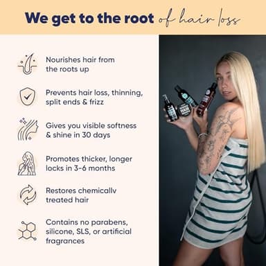 Moerie Volumizing Shampoo and Conditioner for Hair Loss - Thickening Products with Ingredients of Natural Origin - Over 100 Active Ingredients for Thick, Long, Luscious Hair, 2 X 8.45 Fl Oz - Image 2