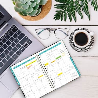 Ymumuda 2026 Planner, Daily Weekly and Monthly Planner，Jan 2026 - Dec 2026, 8.4" x 6.3", 2026 Calendar Planner Book with Tabs, Spiral Notebook with Inner Pocket for Office Home School Supplies - Image 2