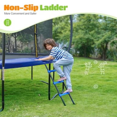 ORCC 1200LBS Weight Capacity Trampoline 16 15 14 12 10 8FT Without Basketball Hoop Water Sprinkler Spiral Ground Stakes Outdoor Yard Trampolines for Kids Adults - Image 8