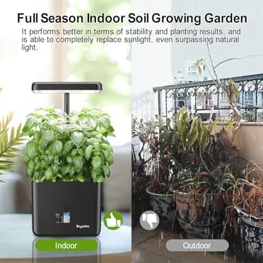 Indoor Garden Growing Systems Self-Watering Plant Pot Smart Gardening System with 17 Watts LED Grow Light Auto Timer Gardening Plant Gifts for Dad Mom Plant Pot for Vegetables Herbs(No Seeds&Soil) - Image 3