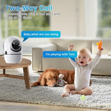 GBIUT Indoor Security Camera, 5G&2.4G WiFi Security Cameras Indoor for Home Security, Pan/Tilt Baby Monitor/Dog/Pet Camera with Phone App Motion Sensor & Night Vision. TF/CloudStorage (2Pack) - Image 3