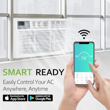 WiFi Enabled 12,000 BTU Window Air Conditioner, Smart Window AC Unit with Remote, Energy Saving, Easy Install Kit, Cools up to 550 Square Feet - Image 2