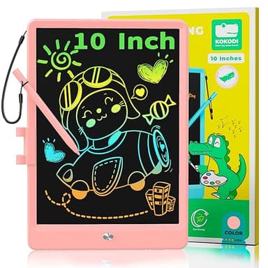 KOKODI LCD Writing Tablet,Gifts for 3 Years Old Boys and Girls,10 Inch Colorful Doodle Board Drawing Tablet, Erasable Reusable Electronic Drawing Pads, Educational and Learning Toy for Kids - Image 8