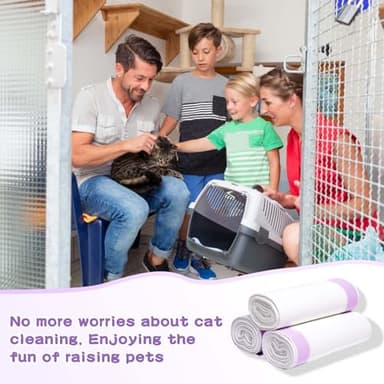 Elzrghs Cat Litter Box Liners Large, 30 Pack Jumbo Drawstring Cat Litter Bags, Extra Thick Litter Pan Liners Heavy Duty 36"x16" - Image 7
