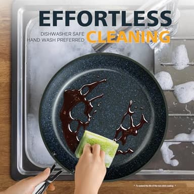 Nuwave 3-Piece Fry Pan Set, 8”, 10”, 12” Forged Lightweight, G10 Healthy Duralon Blue Ceramic Ultra Non-Stick, Induction-Ready & Works on All Cooktops, Ergonomic Stay-Cool Handles - Image 8