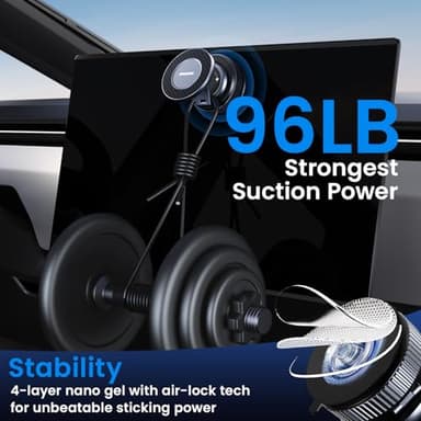 Car Phone Holder for Magsafe [96LBS Ultra Vacuum Suction+2800gf Ultra Magnetic] Car Phone Mount 360° Adjustable, Phone Holders for Your Car for iPhone 17 Pro Max 16 15 14 13 12 Air Plus (Carbon Fiber) - Image 2