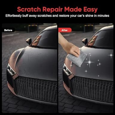 Nano Sparkle Cloth Car Scratch Remover - 2025 Upgrade Scratch Remover for Vehicles, Magic Wipes Cleaning Cloth Car Scratch Repair Paste, Scuff Repair Polishing Wax Kit for Deep Scratch Repair - Image 3