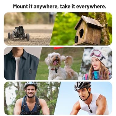 Meoilkolnm Mini Body Camera, Wearable Action Body Cam, Thumb Size Hands Free Recording Body Worn Camera, Premium Portable Camcorder Mount Anywhere for Pet Walking, Work, Travel (Black, 128GB) - Image 8