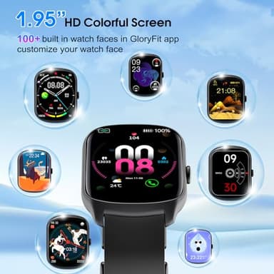 Smart Watch for Men Women (Dial/Answer Calls), 1.95"HD Curved Screen Smartwatch, Heart Rate/Sleep Monitor Fitness Watches, 112+ Sports Modes Activity Trackers, IP68 Waterproof Watch for Android iOS - Image 3