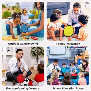 16 Set Sensory Mats, Mixed Colors Sensory Toys for Kids with Autism, Tactile Wall Panel Montessori Toy, Educational Toys for 3 year old, Fat Brain toddler Learning Classroom Supplies Gift(8.3 Inch) - Image 4