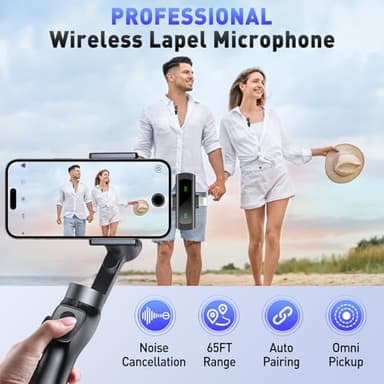 2 IN 1 Model J4 Mini Wireless Lavalier Microphone for iPhone 15 16, iOS and Android Devices - Noise Reduction Lapel Mic for Recording, Clip on Omni Lav Mic for Video Recording, Tiktok, Youtube, Vlog - Image 2