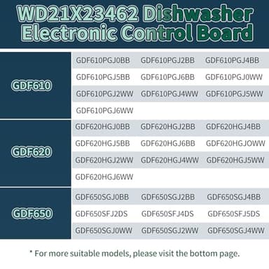 WD21X23462 Dishwasher User Interface, Dishwasher Control Board, Compatible with GE Dishwasher, Replace WD21X31902 WD21X32000 WD21X31902C - Image 3