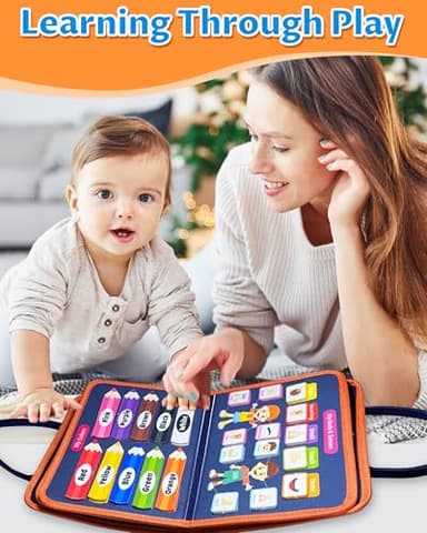 Exorany Busy Board Montessori Toys for 1 2 3 4 Year Old Boy & Girl Birthday Gifts, Busy Book Learning Sensory Toys for Toddlers 1-3 2-4, Toddler Travel Educational Activities Fine Motor Skills - Image 5