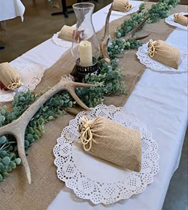 Homum Premium Burlap Gift Bags with Drawstring and Gift Tags & String, Reusable Gift Bags, Burlap Bags, Linen Sacks Bag for Wedding Favors Party Jewelry Pouches, Christmas, Coffee, DIY Craft Bags - Image 7