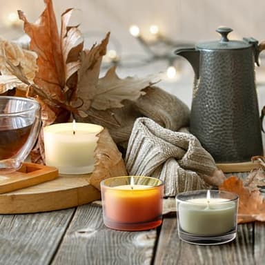 SHOWIN Thick Candle Jars for Making Candles 16 Pcs, 4 OZ Empty Jars with Wood Lids for Candle Making, Sample Container - Dishwasher Safe, Frosted Brown - Image 4