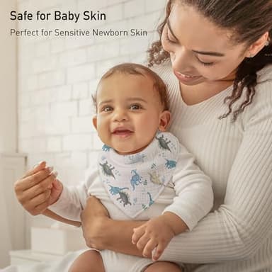 CIVARUA KIDS Muslin Baby Bibs 8 Pack, Baby Bandana Drool Bib for Drooling and Teething, Cotton Soft Absorbent for Girls Boys BC - Image 4