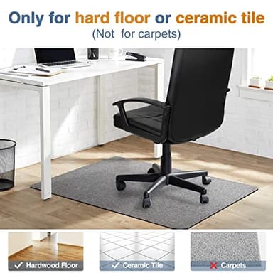 Placoot Office Chair Mat for Hardwood Floor, 55"x35" Computer Chair Mat, Desk Chair Mat, Large Anti-Slip Floor Protector for Home Office - Image 4
