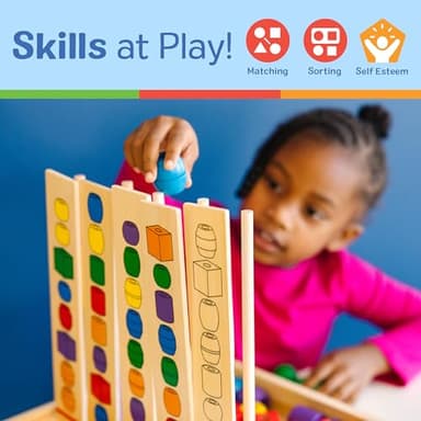 Melissa & Doug Bead Sequencing Set with 46 Wooden Beads and 5 Double-Sided Pattern Boards - Image 5