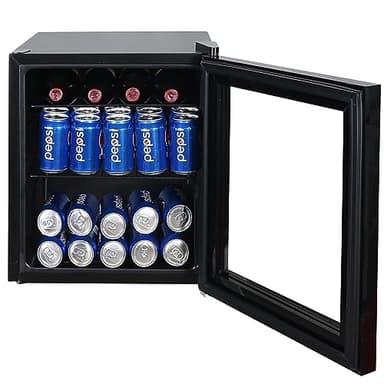 West Bend Beverage Cooler Refrigerator 15 Wine Bottle/60 Can Capacity, Glass Door, 17-Inch Wide Freestanding, Adjustable Thermostat Control, 1.6-Cu.Ft, Burgundy - Image 6