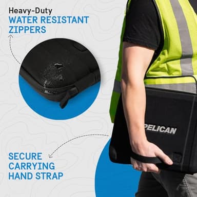 Pelican Adventurer - Laptop Bag/Case 14 Inch - [Elastic Carrying Handle] [Secure Zip Lock] Waterproof, Scratchproof and Heavy Duty Laptop Sleeve for All Laptops from 12 inches up to 14 inches - Black - Image 8