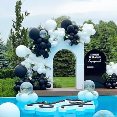 NISOCY White Balloons,102PCS 18In 12In 10In 5In White Latex Balloons Arch Garland for Wedding,Bride Engagement, Festival Picnic, Birthday,White Theme Anniversary Christmas Decoration - Image 4