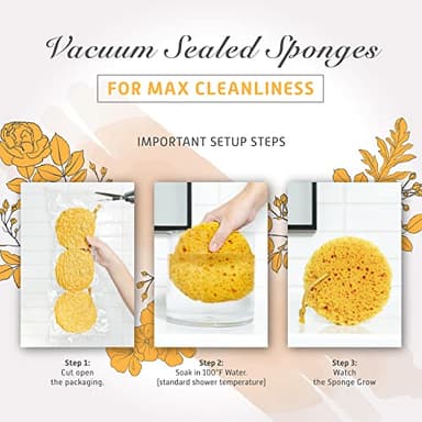 Spongentle Deep Cleansing Body Loofah Sponge, Natural Colors, for Bath and Shower, Multiple Textures for Gentle and Deep Exfoliation, Generous and Rich Lather, (Pack of 3) - Image 5