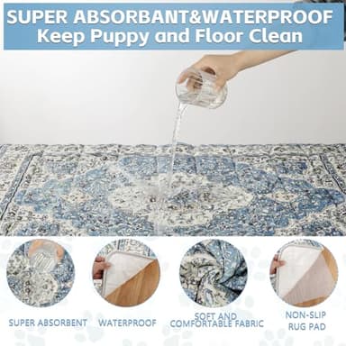 AIHSUMC Washable Thickened Pee Pads for Dogs, 2 Pack (36"x42") Upgrade Reusable Puppy Pads with Non-Slip Rug, Super Absorbent Leakproof Puppy Training & Whelping Pads for Dogs, Doggie - Image 4