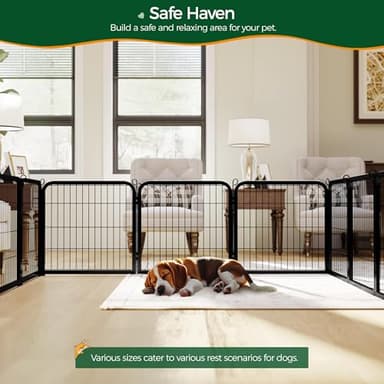 Yaheetech Dog Playpen Outdoor, 24 inch 6 Panels Dog Pen Indoor Heavy Duty Puppy Exercise Pen Metal Pet Fence for RV Camping/Yard/Garden - Image 3