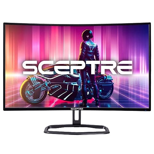 Sceptre Curved 32" FHD 1080p Gaming Monitor Up to 240Hz 1ms 99% sRGB AMD FreeSync Premium Build-in Speakers, HDMI x3 Displayport Machine Black (C325B-FWD240) - Image 1