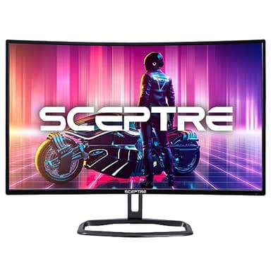 Sceptre Curved 32" FHD 1080p Gaming Monitor Up to 240Hz 1ms 99% sRGB AMD FreeSync Premium Build-in Speakers, HDMI x3 Displayport Machine Black (C325B-FWD240) - Image 1