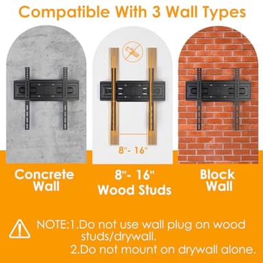 SweeEase 6 Arms TV Wall Mount for 26-65 inch, Full Motion Up Down Swivel Tilt Level Retractable TV Bracket for Flat Curved Max 110 lbs Max VESA 400x400mm, 8"-16" Wood Stud Articulating Wall Mount - Image 3