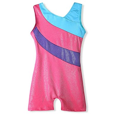 HOZIY Pink Leotards for Girls Gymnastics 4t 5t Biketard Unitard Dance Clothes Clothing - Image 1
