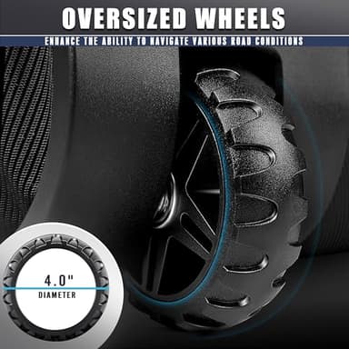 CHAMPKEY Professional Golf Travel Bags for Airlines with Password Lock - Hard Case Golf Travel Bag with Support Pole and Oversized Wheels - Image 5